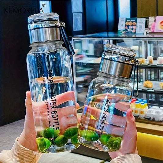 Glass Water Bottle with Strainer