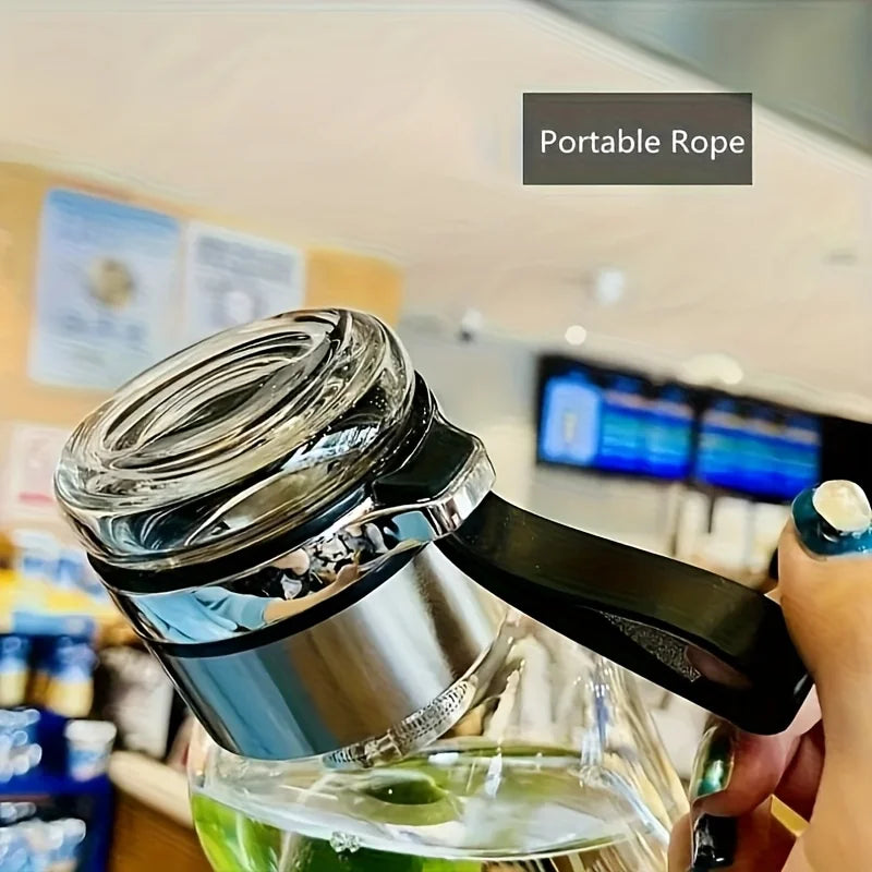 Glass Water Bottle with Strainer