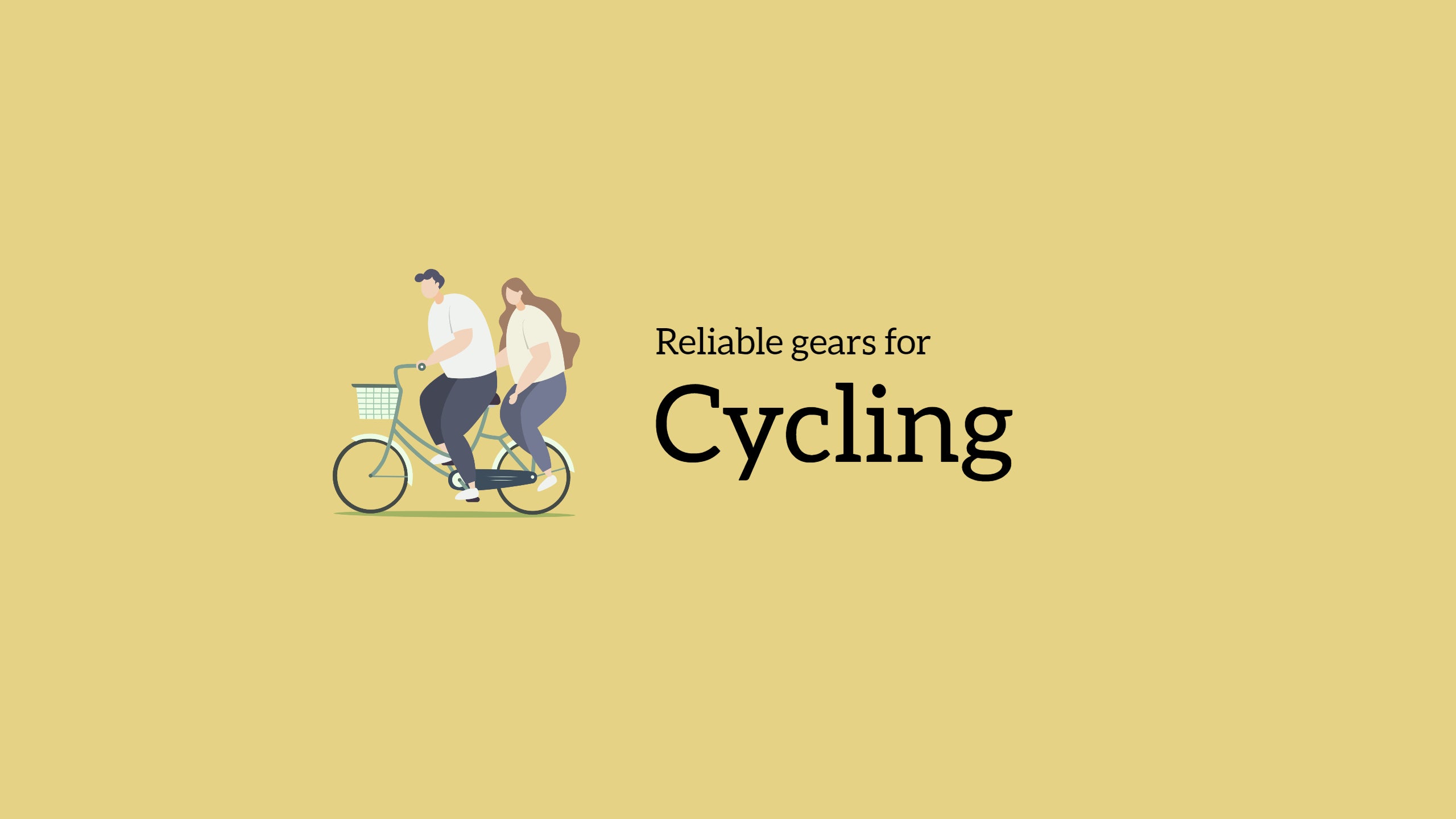clycling by a couple