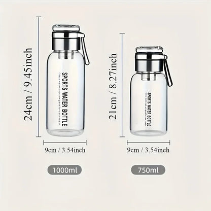 Glass Water Bottle with Strainer