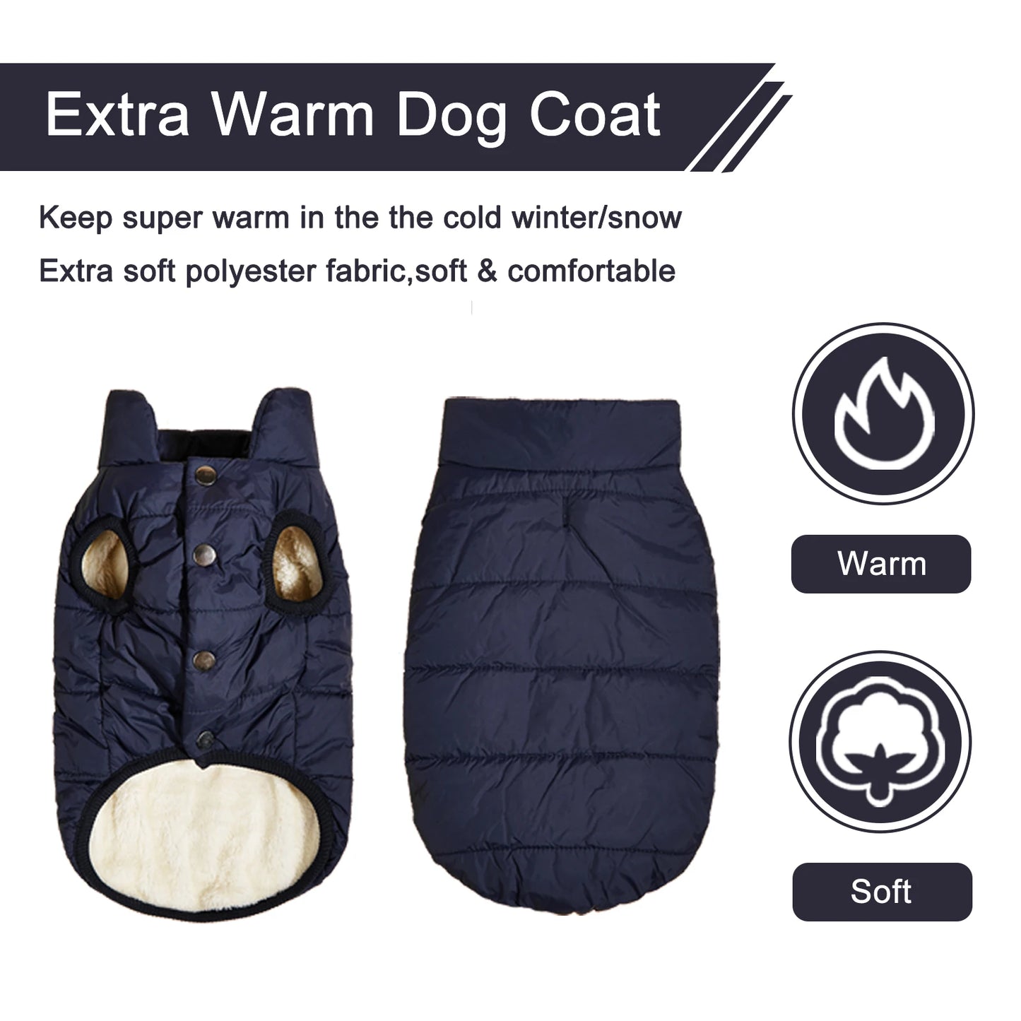 Fleece dog coat