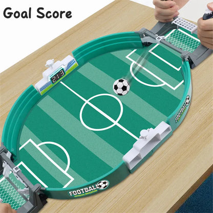 Mini soccer table board game set with two players in action, perfect for indoor fun and family gatherings.