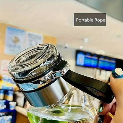 Glass Water Bottle with Strainer